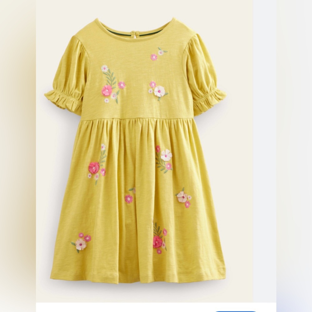 Mini Boden embroidered jersey dress